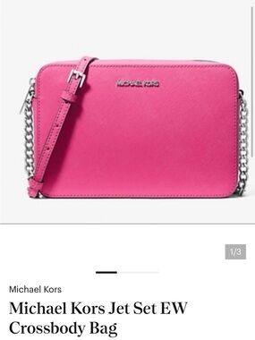 Michael Kors Jet Set EW Crossbody in Bright Pink
